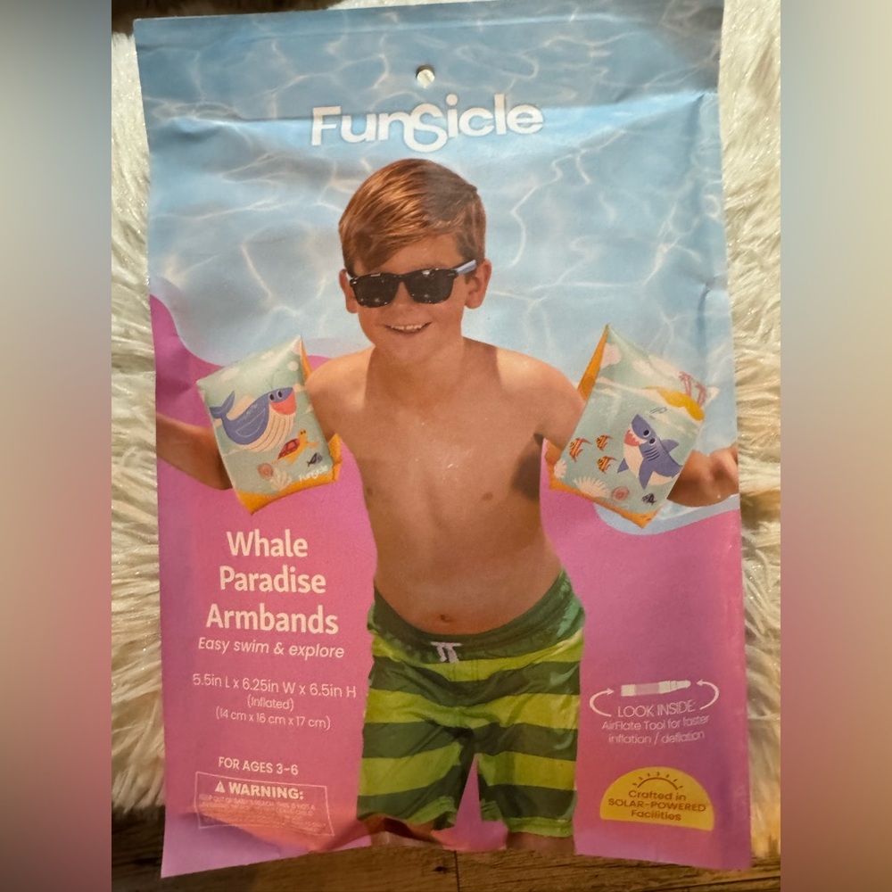 Water wing floaties shark and whale